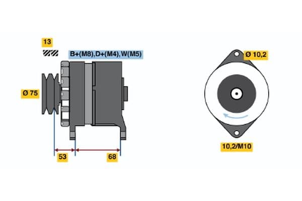 Alternador BOSCH 6 033 GB3 034