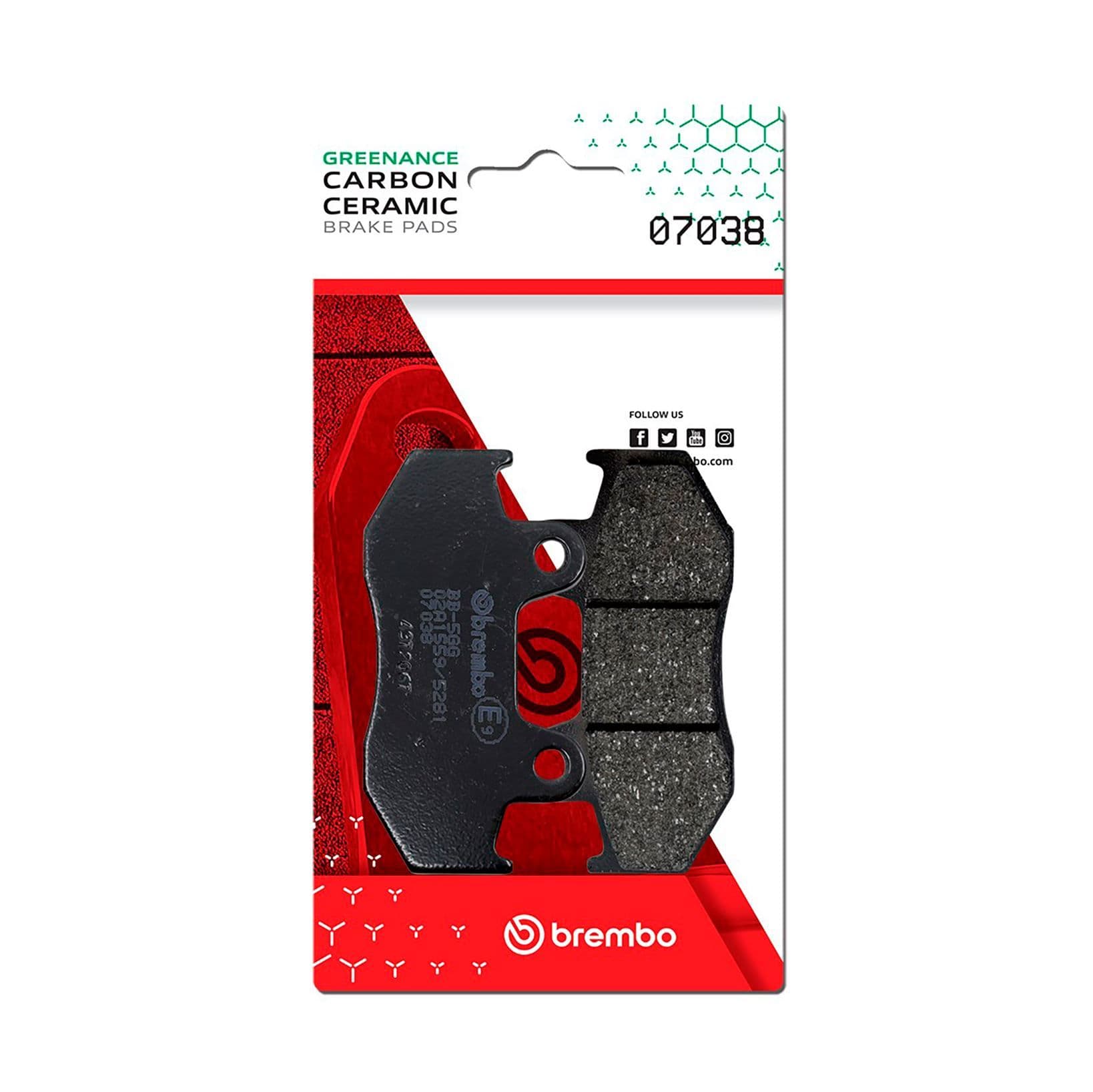 Juego de balatas de freno BREMBO 07038