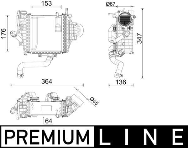 Radiador de aire de admisión MAHLE CI 641 000P