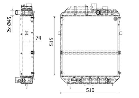 Radiador, refrigeración del motor MAHLE CR 2282 000S