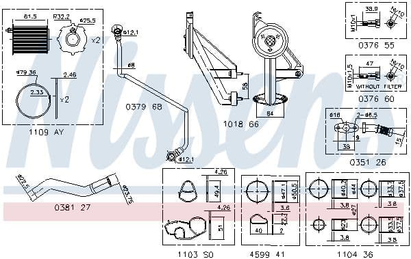 Juego de montaje, turbocompresor NISSENS 9300910