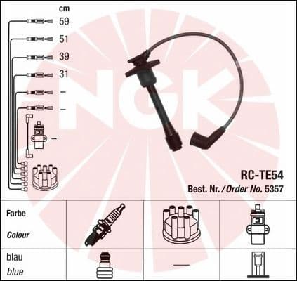 Juego de cables de encendido NGK 5357