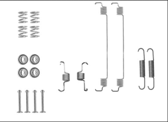 Juego de accesorios, zapatas de freno HELLA 8DZ 355 206-051