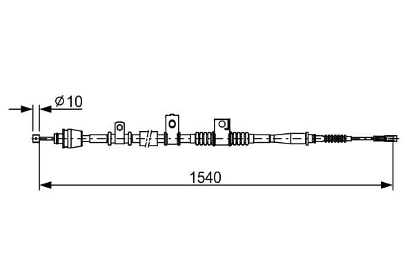 Cable de accionamiento, freno de estacionamiento BOSCH 1 987 482 621