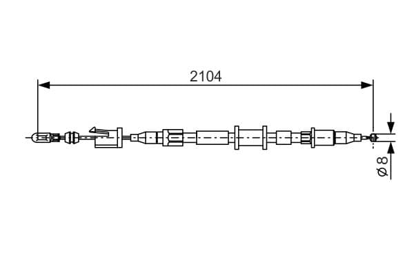 Cable de accionamiento, freno de estacionamiento BOSCH 1 987 477 682
