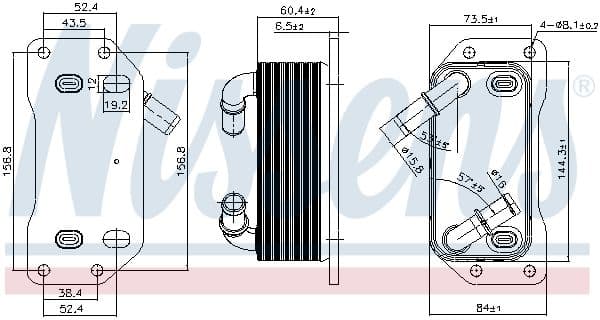 Radiador de aceite, aceite de motor NISSENS 91254