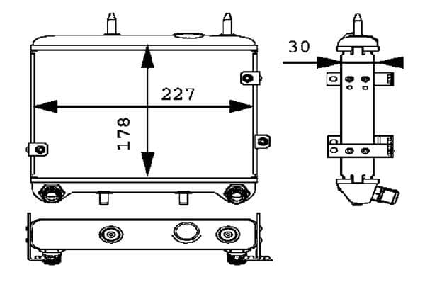 Radiador de aceite, aceite de motor MAHLE CLC 20 000P