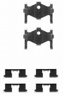 Juego de accesorios, balatas de frenos HELLA 8DZ 355 202-521