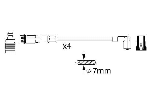 Juego de cables de encendido BOSCH 0 356 912 881
