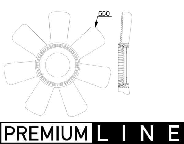 Núcleo del ventilador, refrigeración del motor MAHLE CFW 89 000P