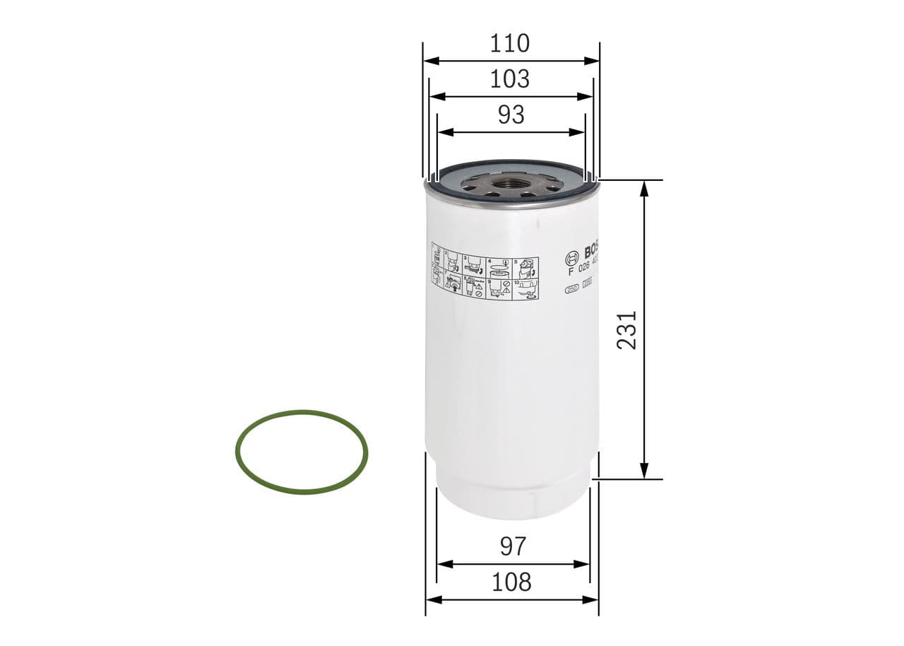 Filtro combustible BOSCH F 026 402 179