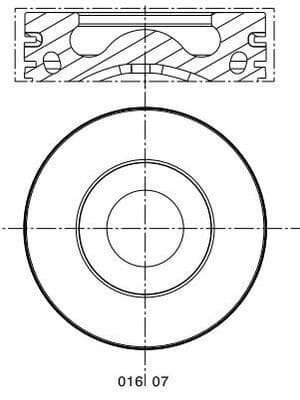 Pistón MAHLE 016 07 01