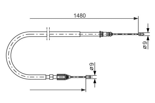 Cable de accionamiento, freno de estacionamiento BOSCH 1 987 477 653