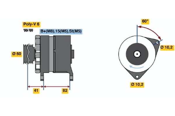 Alternador BOSCH 0 120 468 128