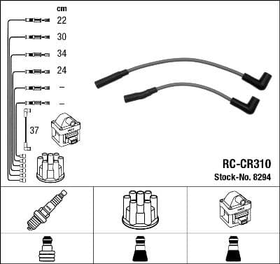 Juego de cables de encendido NGK 8294