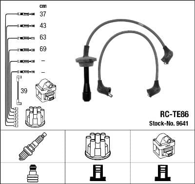 Juego de cables de encendido NGK 9641