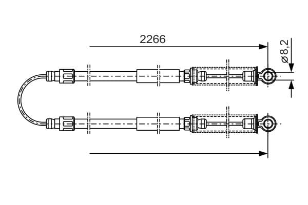Cable de accionamiento, freno de estacionamiento BOSCH 1 987 482 047