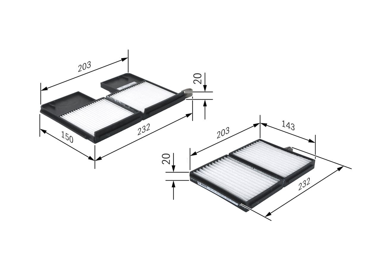 Filtro, aire del interior BOSCH 1 987 432 159