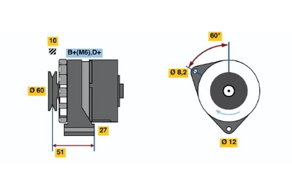 Alternador BOSCH 0 120 488 103