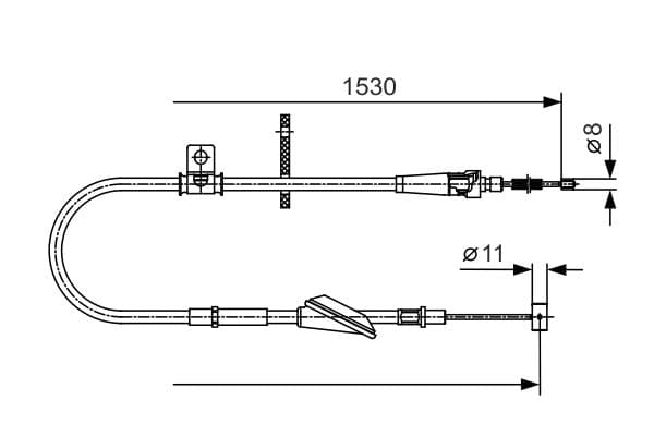 Cable de accionamiento, freno de estacionamiento BOSCH 1 987 482 136
