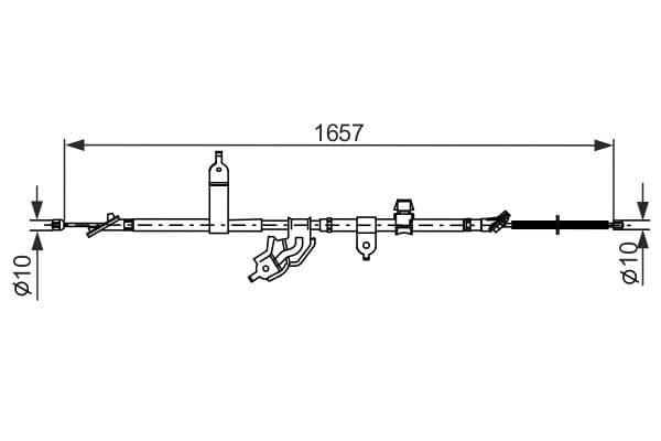 Cable de accionamiento, freno de estacionamiento BOSCH 1 987 482 463