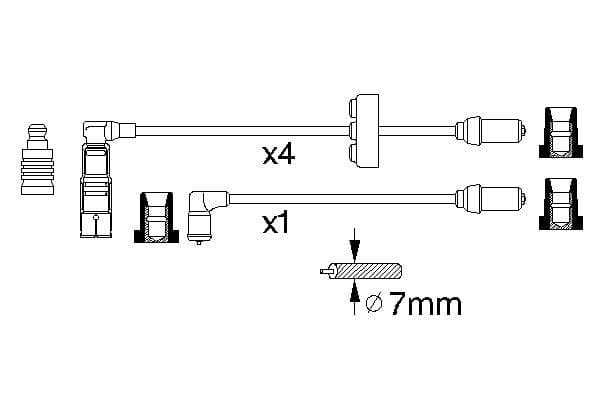 Juego de cables de encendido BOSCH 0 356 912 828