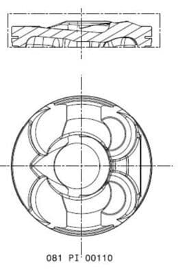 Pistón MAHLE 081 PI 00110 002