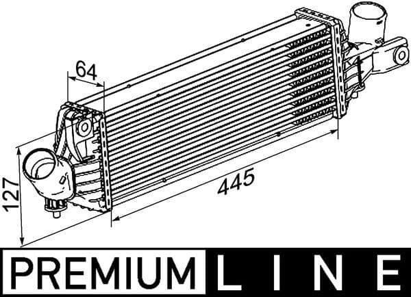 Radiador de aire de admisión MAHLE CI 355 000P