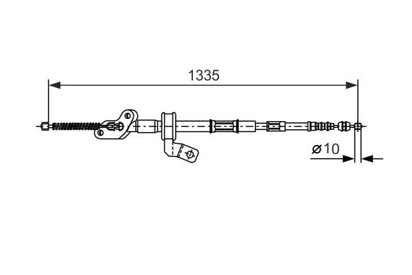 Cable de accionamiento, freno de estacionamiento BOSCH 1 987 477 542
