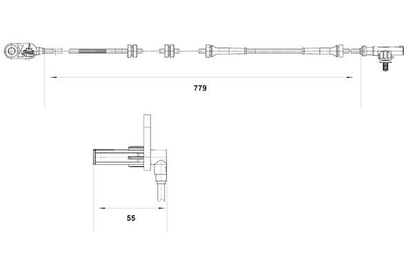 Sensor, revoluciones de la rueda BOSCH 0 265 007 633