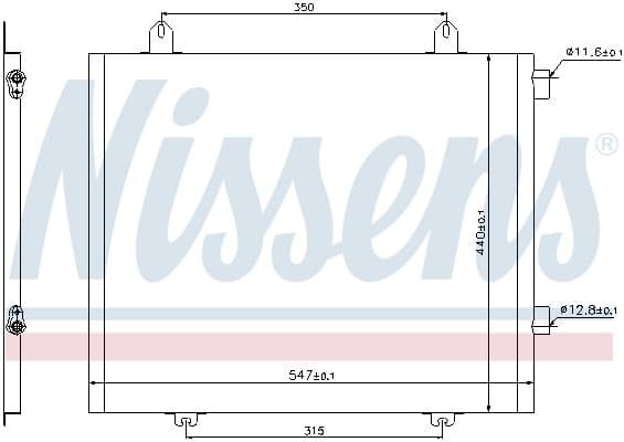 Condensador, aire acondicionado NISSENS 94573