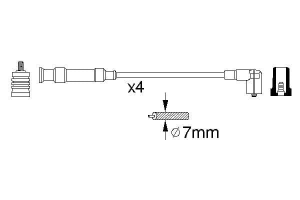 Juego de cables de encendido BOSCH 0 356 912 842
