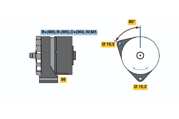 Alternador BOSCH 0 120 468 161