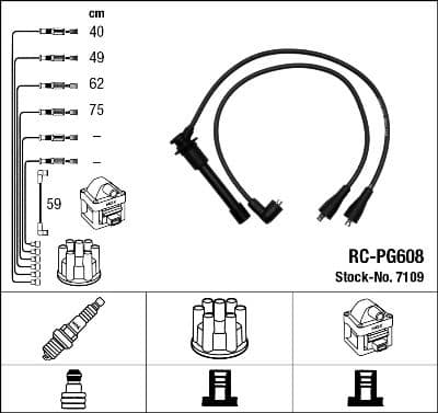 Juego de cables de encendido NGK 7109