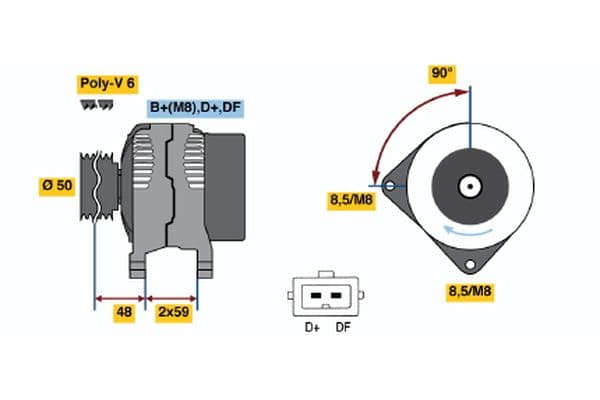 Alternador BOSCH 0 123 515 014
