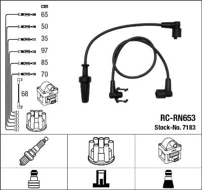 Juego de cables de encendido NGK 7183