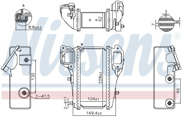 Radiador de aire de admisión NISSENS 961586