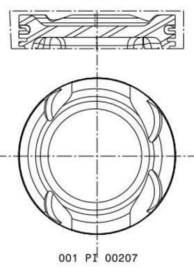 Pistón MAHLE 001 PI 00207 000