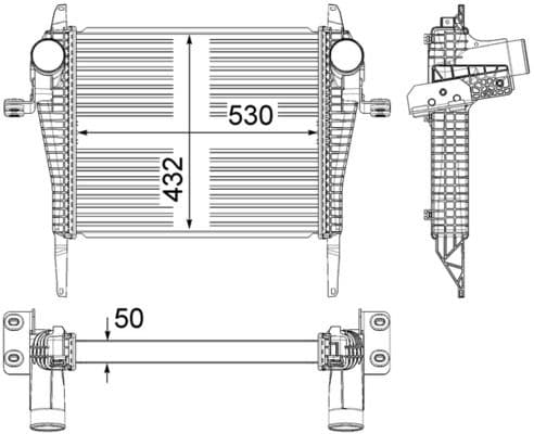 Radiador de aire de admisión MAHLE CI 37 000P