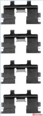 Juego de accesorios, balatas de frenos BREMBO A 02 286