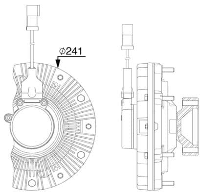 Acoplamiento, ventilador del radiador MAHLE CFC 257 000P