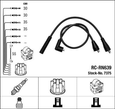 Juego de cables de encendido NGK 7375