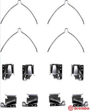 Juego de accesorios, balatas de frenos BREMBO A 02 308