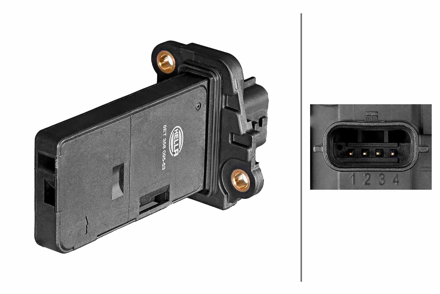 Sensor de flujo de masa de aire / Sensor Maf HELLA 8ET 358 095-531
