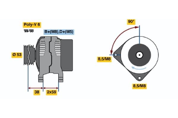 Alternador BOSCH 0 123 320 021