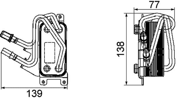 Radiador de aceite, aceite de motor MAHLE CLC 67 000P