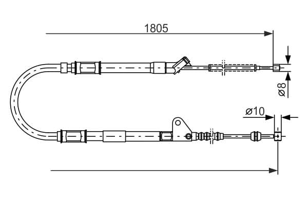 Cable de accionamiento, freno de estacionamiento BOSCH 1 987 477 546