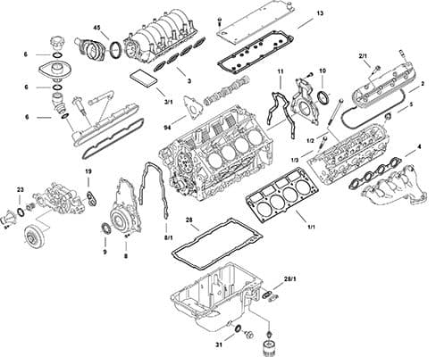 Juego completo de empaques, motor ELRING LS Gen IV LS3