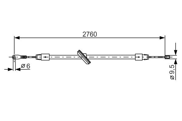 Cable de accionamiento, freno de estacionamiento BOSCH 1 987 477 901