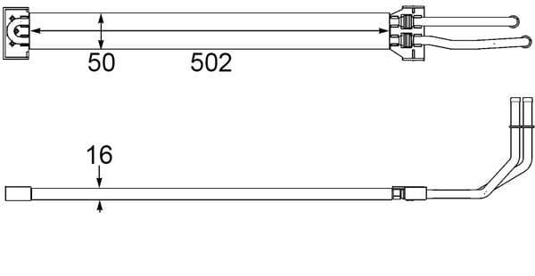 Radiador de aceite, dirección MAHLE CLC 109 000P